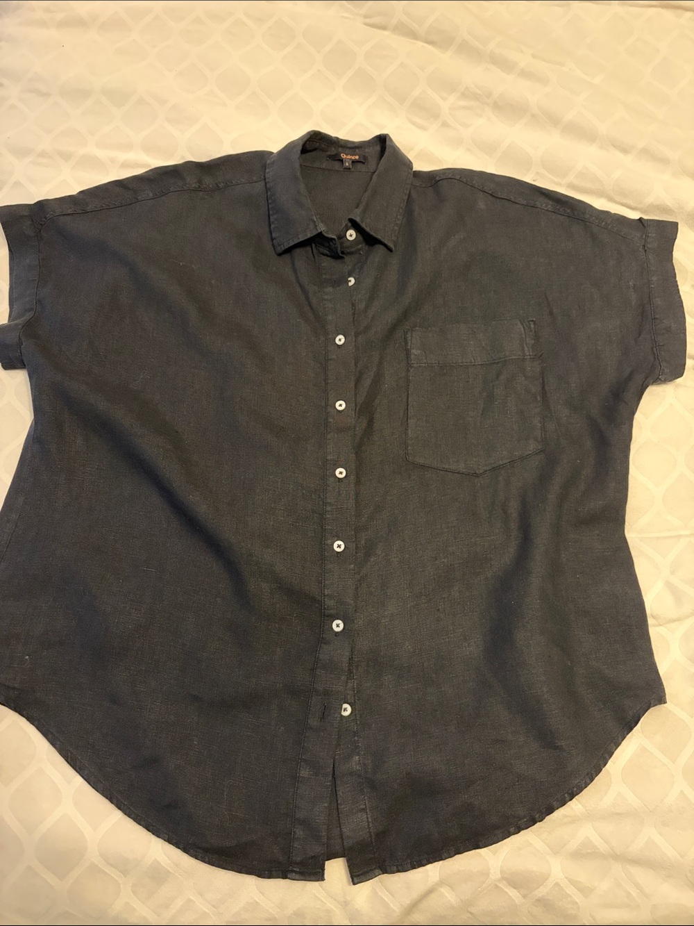 Quince 100% Linen Short-Sleeve Button-Up Shirt, L